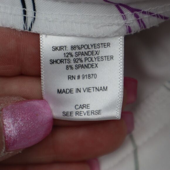 Tommy Armour Skort Womens 14 White High Rise Floral Dri Logic Golf Activewear - Picture 5 of 14